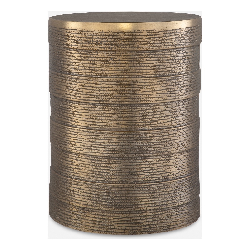 Uttermost Odin Antique Brass Accent Table