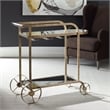 Uttermost Carrinho Antique Brass Bar Cart