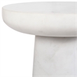 Uttermost Lirra White Marble Drink Table