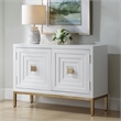 Uttermost Aiken Fir Wood 2-Doors Accent Cabinet in White Stain