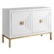 Uttermost Aiken Fir Wood 2-Doors Accent Cabinet in White Stain