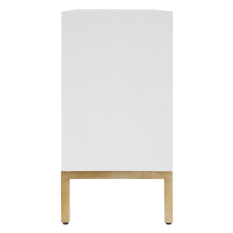 Uttermost Aiken Fir Wood 2-Doors Accent Cabinet in White Stain