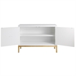 Uttermost Aiken Fir Wood 2-Doors Accent Cabinet in White Stain
