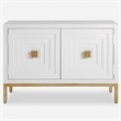 Uttermost Aiken Fir Wood 2-Doors Accent Cabinet in White Stain
