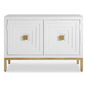 Uttermost Aiken Fir Wood 2-Doors Accent Cabinet in White Stain