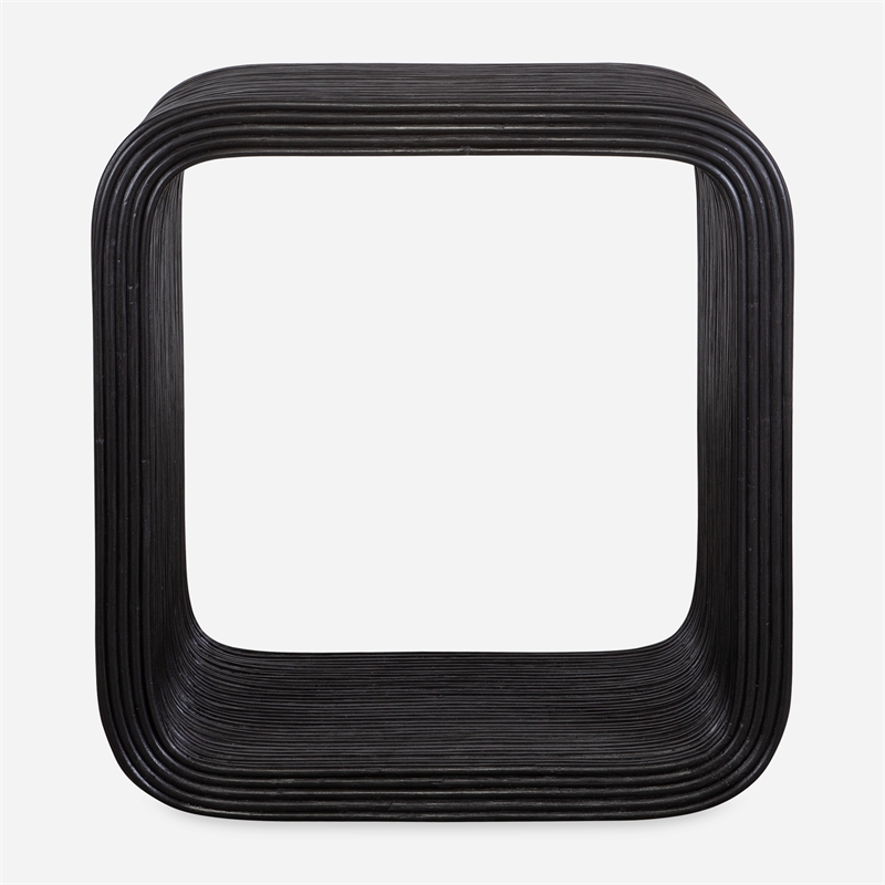 Uttermost Compton Rattan Side Table in Black