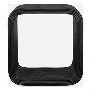 Uttermost Compton Rattan Side Table in Black