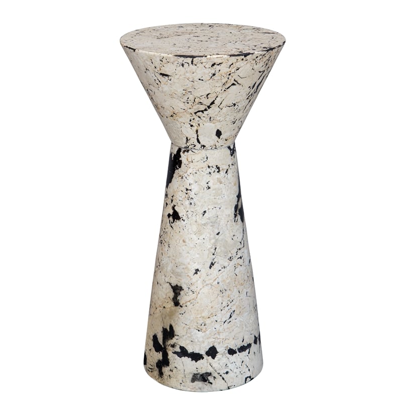 Uttermost Lenora Stone Drink Table in Multi-Color