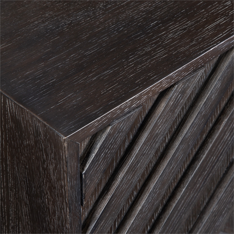 Uttermost Faulkner 4 Door Cabinet in Dark Oak