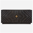 Uttermost Faulkner 4 Door Cabinet in Dark Oak