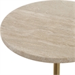 Uttermost Malya Travertine Accent Table in Tan