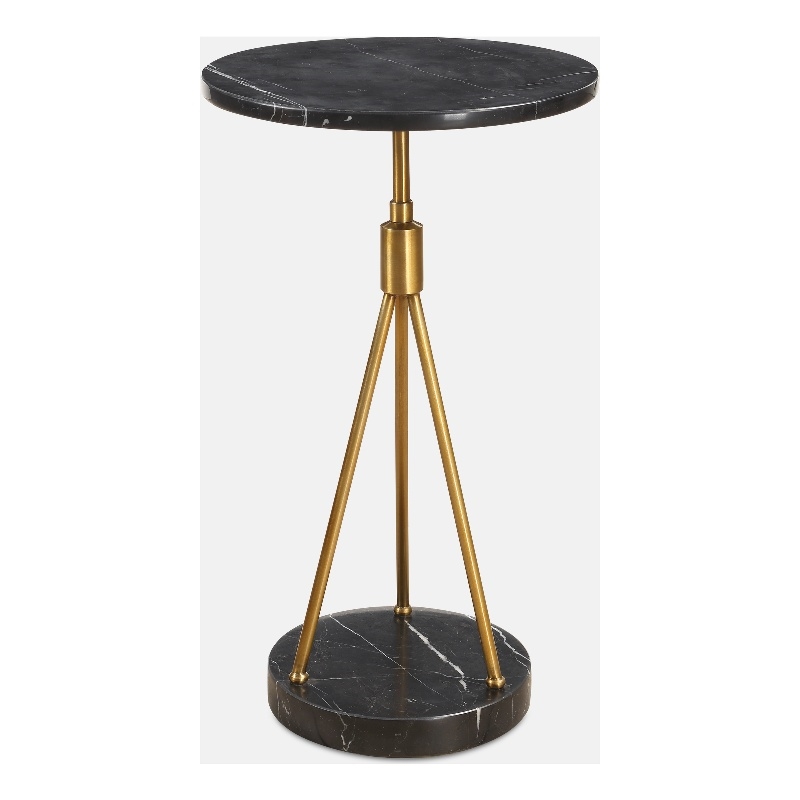 Uttermost Rosston Black Marble Accent Table