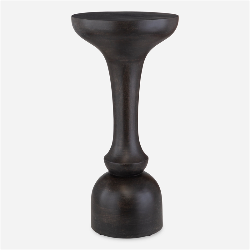 Uttermost Gambit Hourglass Accent Table in Black