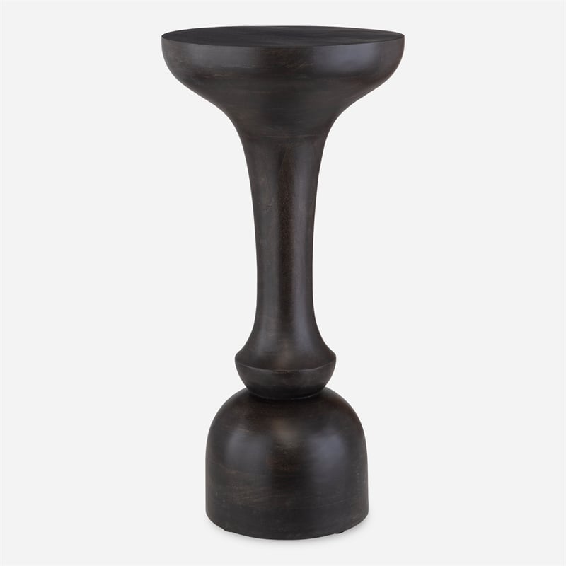 Uttermost Gambit Hourglass Accent Table in Black