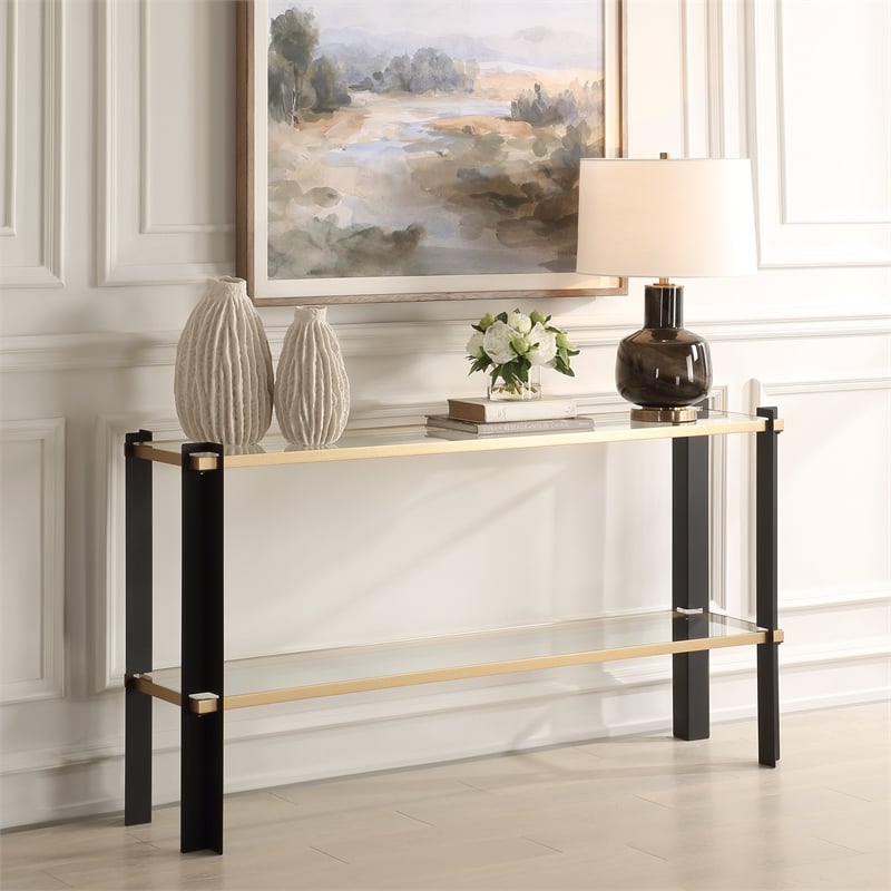 Uttermost Cunene Contemporary Console Table in Multi-Color