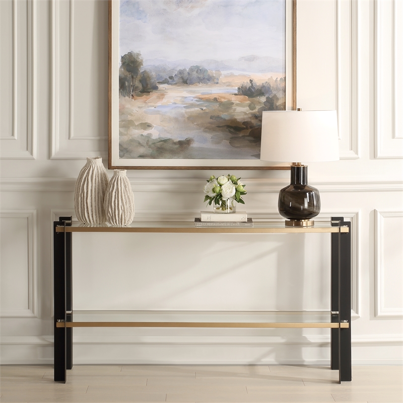 Uttermost Cunene Contemporary Console Table in Multi-Color