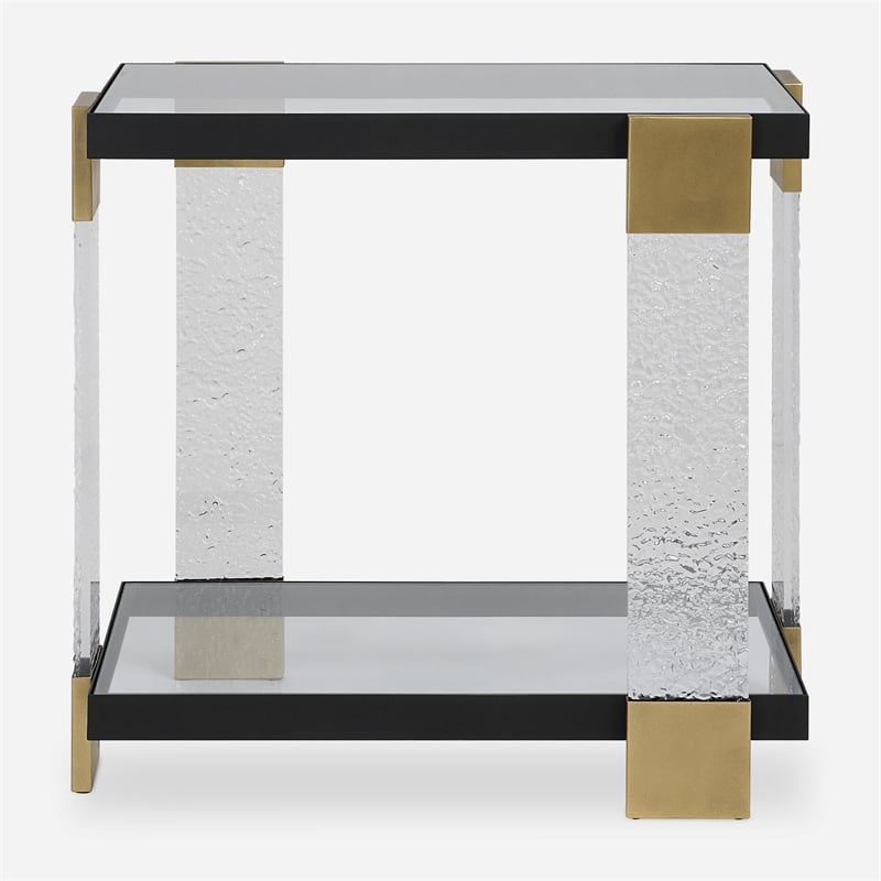 Uttermost Bendena Modern Side Table in Multi-Color