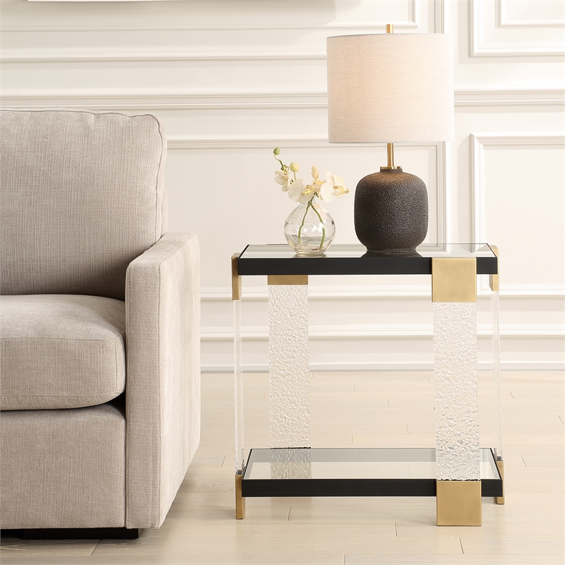 Uttermost Bendena Modern Side Table in Multi-Color