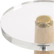 Uttermost Niari Travertine Drink Table in Brown