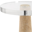 Uttermost Niari Travertine Drink Table in Brown