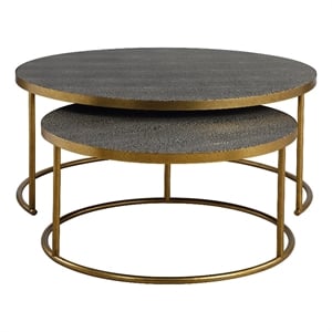 Uttermost Aragon Gray Nesting Coffee Tables Set of 2