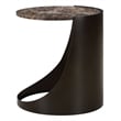 Uttermost Welling Modern Metal Side Table in Chocolate