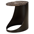 Uttermost Welling Modern Metal Side Table in Chocolate