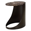 Uttermost Welling Modern Metal Side Table in Chocolate
