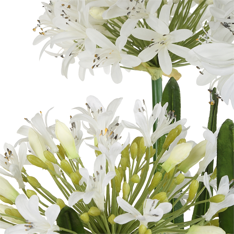 Uttermost Purity Agapanthus Centerpiece in Multi-Color