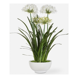 Uttermost Purity Agapanthus Centerpiece in Multi-Color