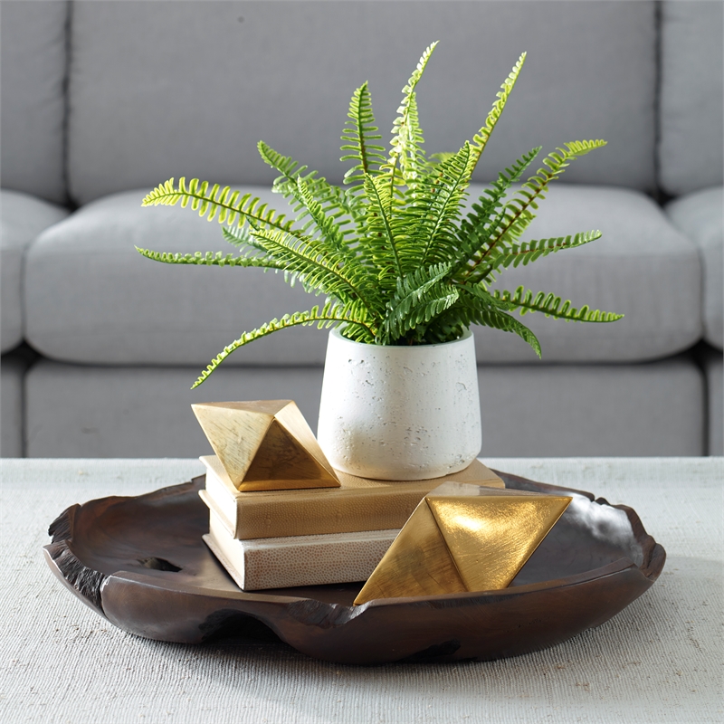Uttermost Boston Fern In White Ceramic Pot in Multi-Color