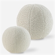Uttermost Capra Ball Sheepskin Pillows in Off White (Set of 2)