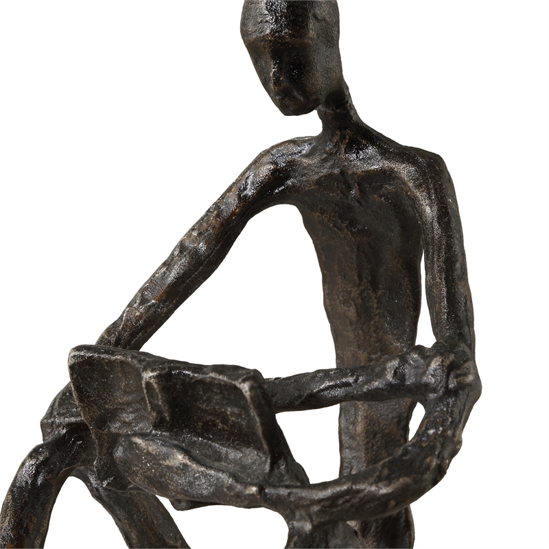 Uttermost Sit Back Relax And Read Iron Sculpture in Brown