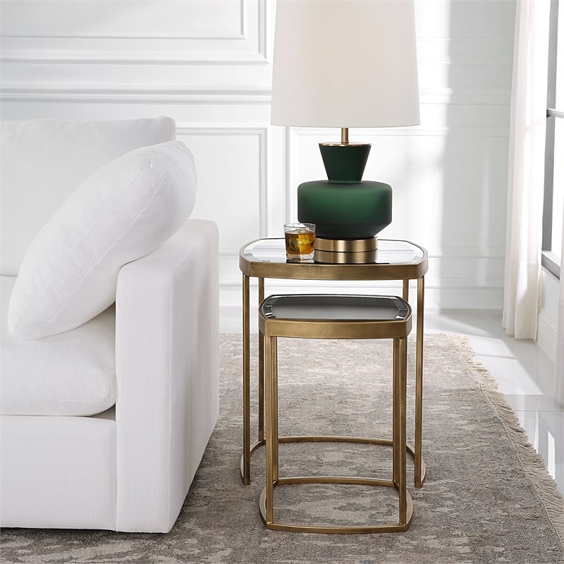 Uttermost Vista Gold Nesting Tables (Set of 2)