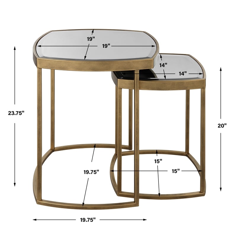 Uttermost Vista Gold Nesting Tables (Set of 2)