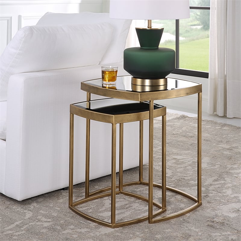 Uttermost Vista Gold Nesting Tables (Set of 2)