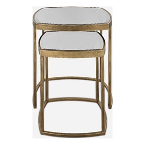 uttermost vista gold nesting tables (set of 2)
