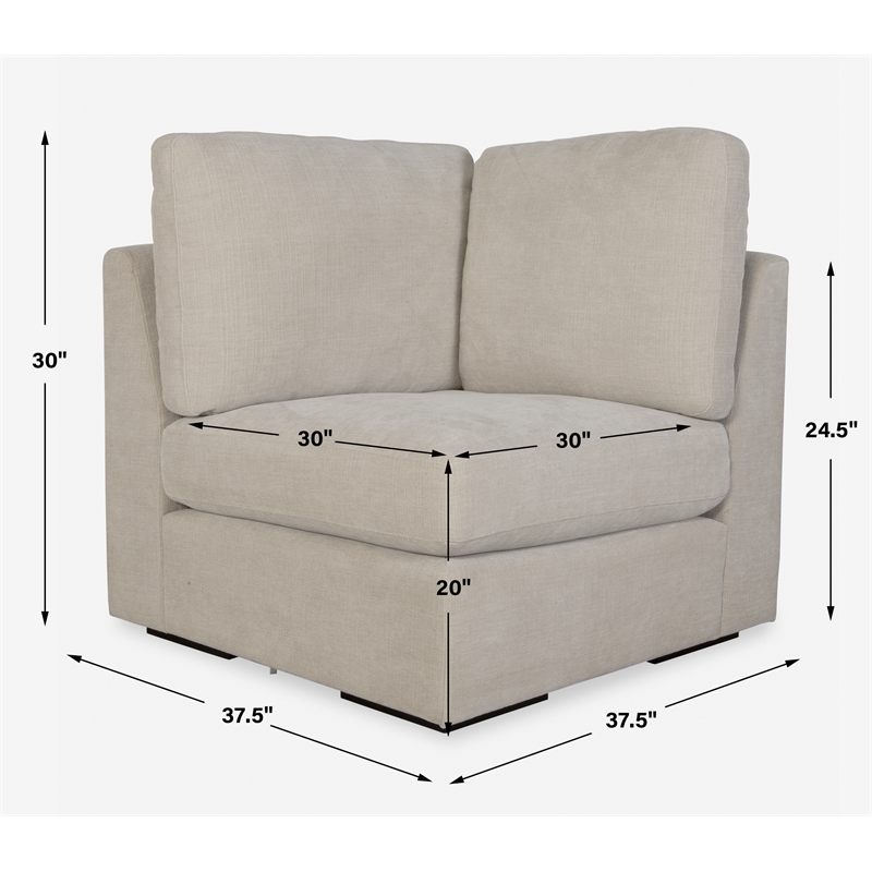 Uttermost Refuge Sand Corner Sofa