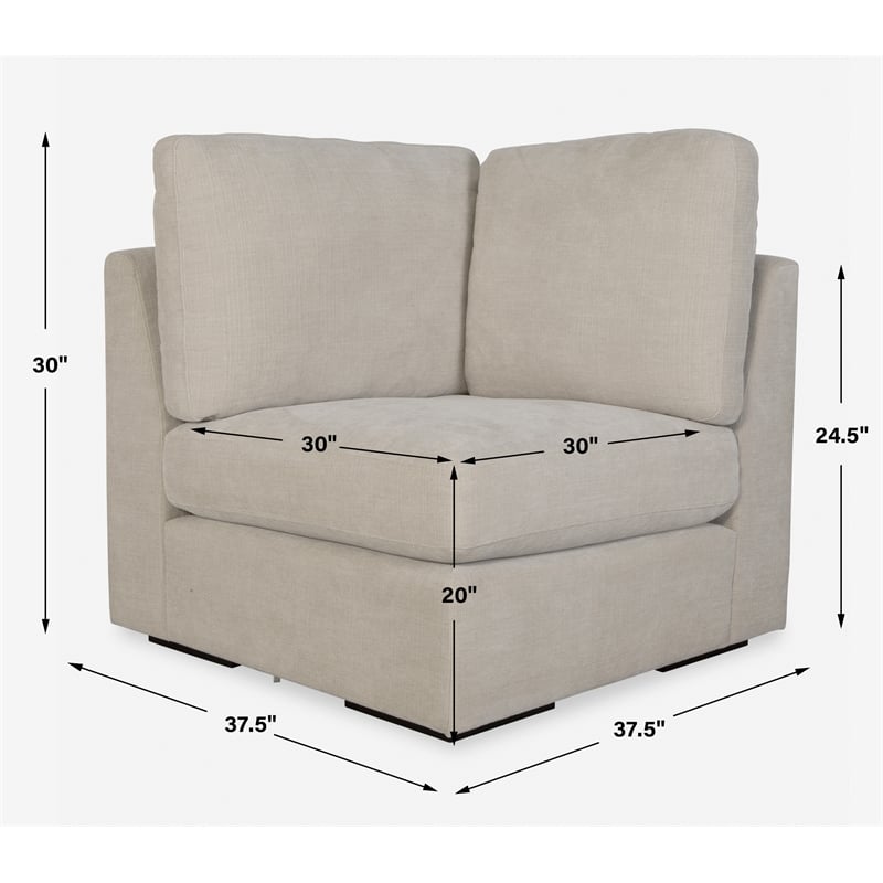 Uttermost Refuge Sand Corner Sofa