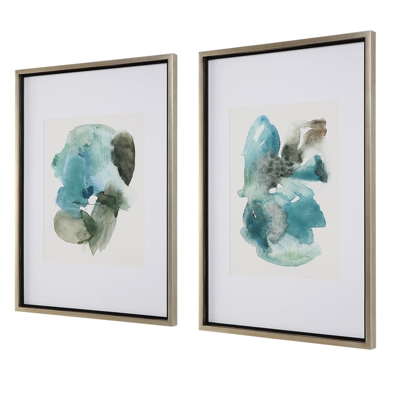 Uttermost Blueprints Watercolor Prints in Multi-Color (Set of 2)