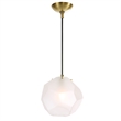 Uttermost Geodesic 1 Light Mini Pendant in Antique Brass