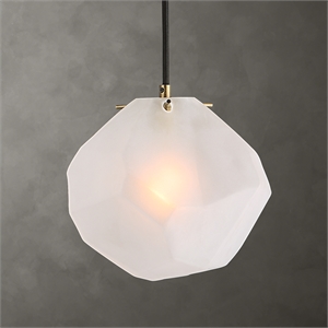 Uttermost Geodesic 1 Light Mini Pendant in Antique Brass