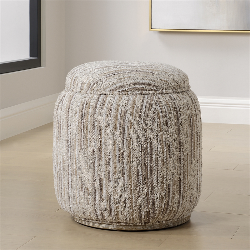 Uttermost Dialogue Tan Ottoman in Tan
