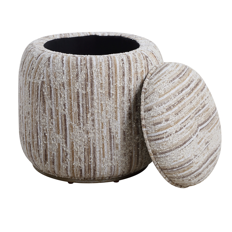 Uttermost Dialogue Tan Ottoman in Tan