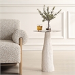 Uttermost Hollen White Stone Accent Table