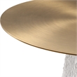 Uttermost Hollen White Stone Accent Table