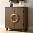 Uttermost Mayenne 2 Door Oak Wood Cabinet in Dark Oak