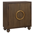 Uttermost Mayenne 2 Door Oak Wood Cabinet in Dark Oak
