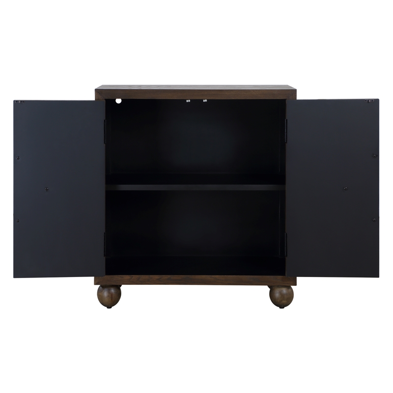 Uttermost Mayenne 2 Door Oak Wood Cabinet in Dark Oak