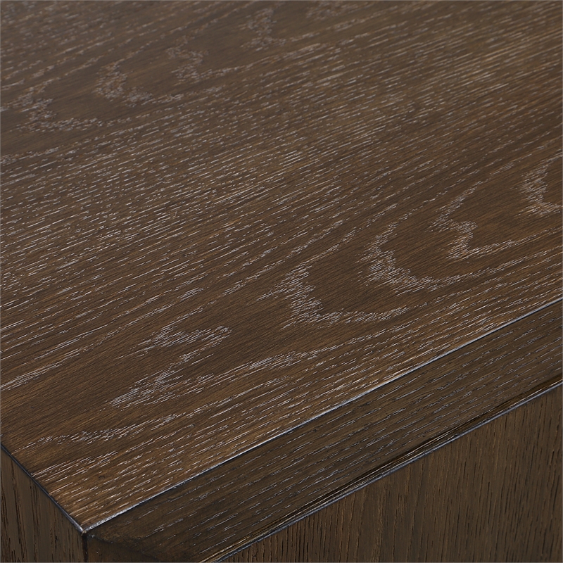 Uttermost Mayenne 2 Door Oak Wood Cabinet in Dark Oak